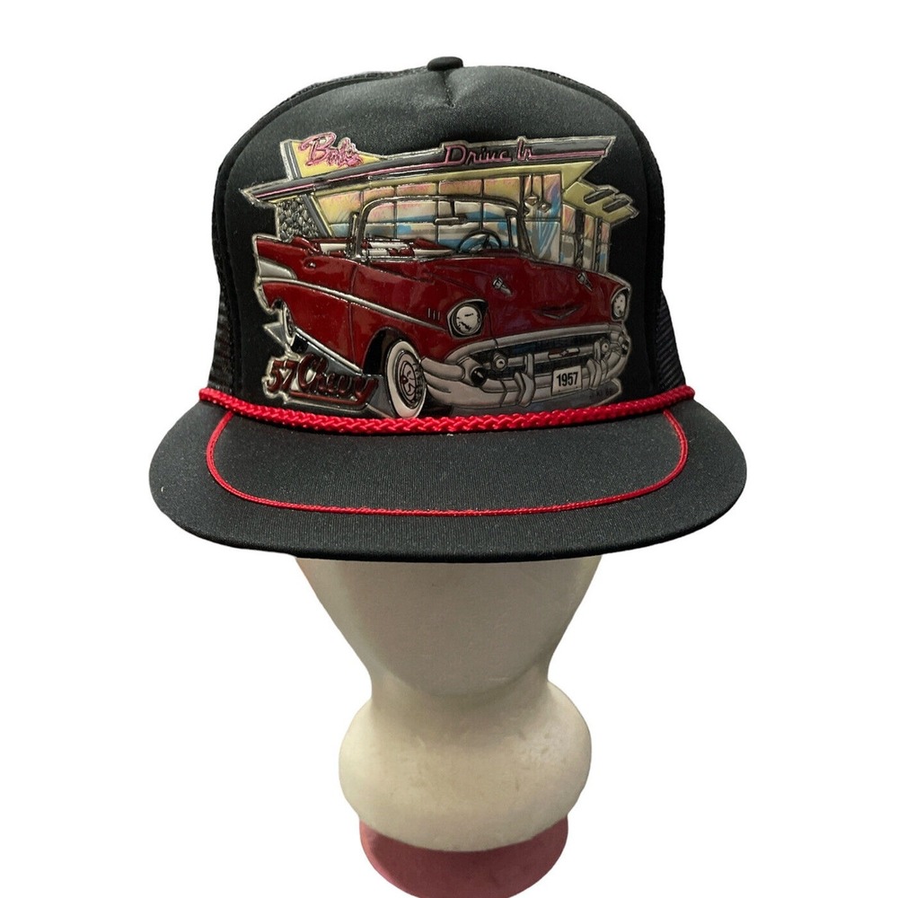 Autographix by Kandi Tops 57 Chevy‎ Bob's Drive In SnapBack Trucker Mesh Hat